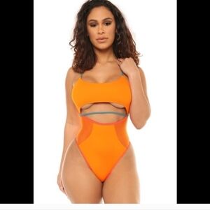 Icon Swim Bright Orange One Piece Swimsuit